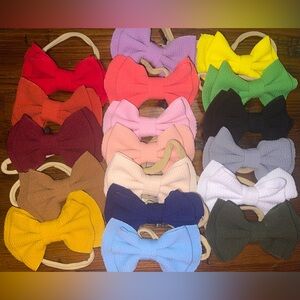 18 Baby Bow Headbands